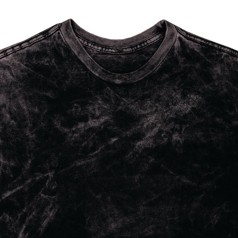 Vintage Wash Tee Cloud Black Close Up