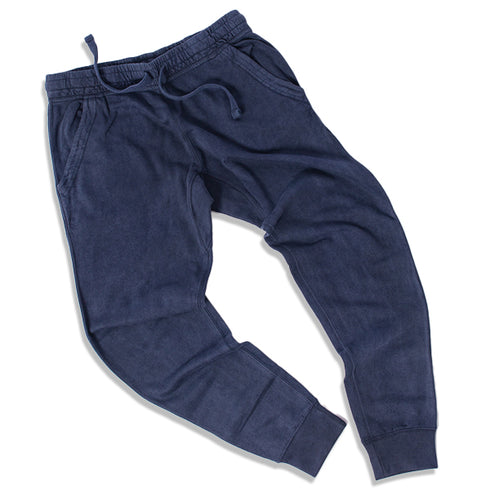 Vintage Joggers Navy Wrinkle