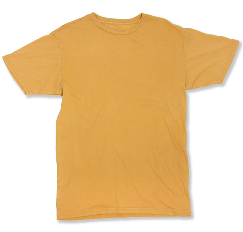 Vintage Wash Tee Mustard Front