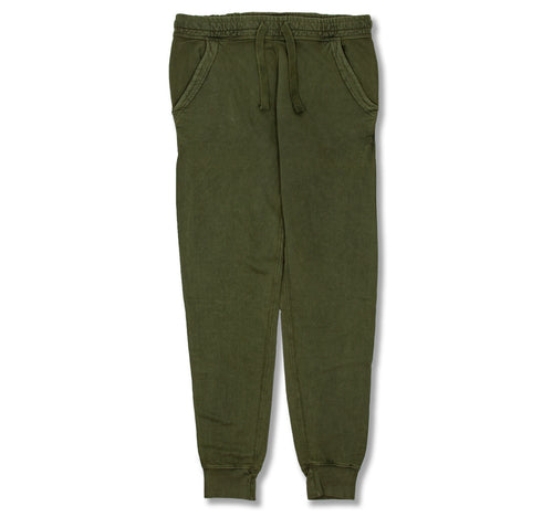 olive vintage sweatpants front