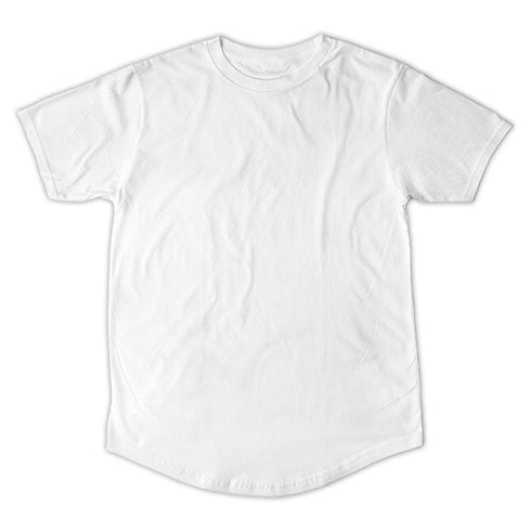 Soft Curved Hem Tee White