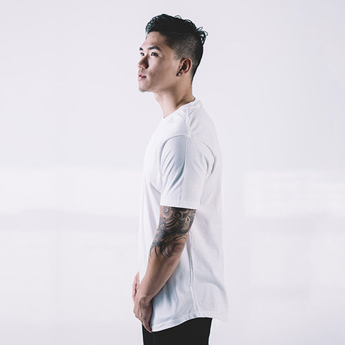 Dual Blend Heather Tee White Sideway