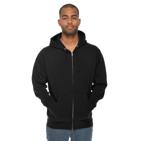 Premium Full Zip Hoodie Black Model
