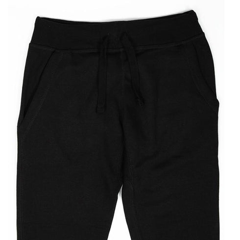 Premium Fleece Joggers Black Close Up