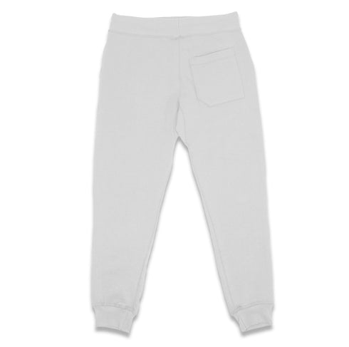Premium Fleece Joggers White Back
