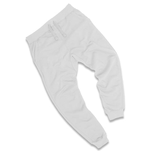 Premium Fleece Joggers White Wrinkle