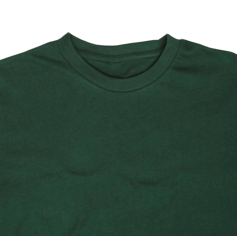 Streetwear Heavyweight Soft Tee Forest Green Close Up