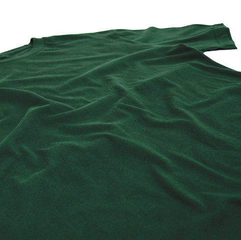 Streetwear Heavyweight Soft Tee Forest Green Wrinkle