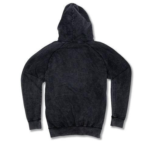 vintage wash hoodie black back