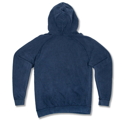 vintage wash hoodie denim back