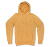 vintage wash hoodie mustard front