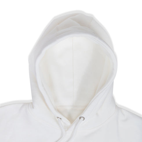 Premium Pullover Hoodie White Close Up