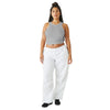 Women's Micro Rib Racer Tank Athletic Heather Front Model
