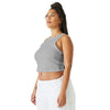 Women's Micro Rib Racer Tank Athletic Heather side Model