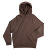 Brown Heavyweight French Terry Hoodie Front Sleeve Folded