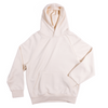 Cream Heavyweight French Terry Hoodie Front Sleeve Folded