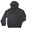 heavyweight french terry hoodie charcoal front folded sleeve