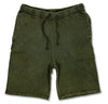 olive vintage shorts front